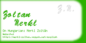 zoltan merkl business card