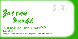 zoltan merkl business card